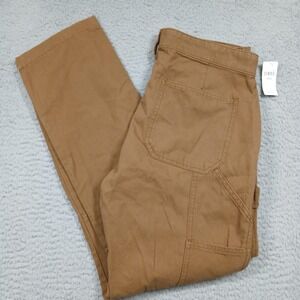 GAP Carpenter Pants Mens 29x30 Brown Straight Canvas Workwear Utility New Tags